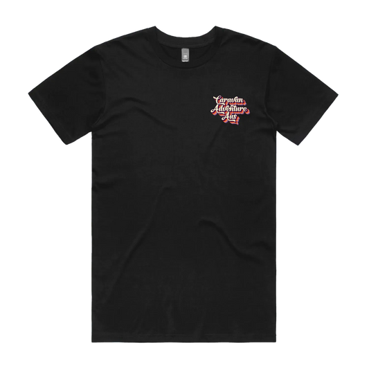 Black front flat lay