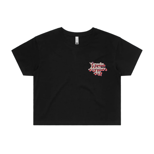 Black front flat lay