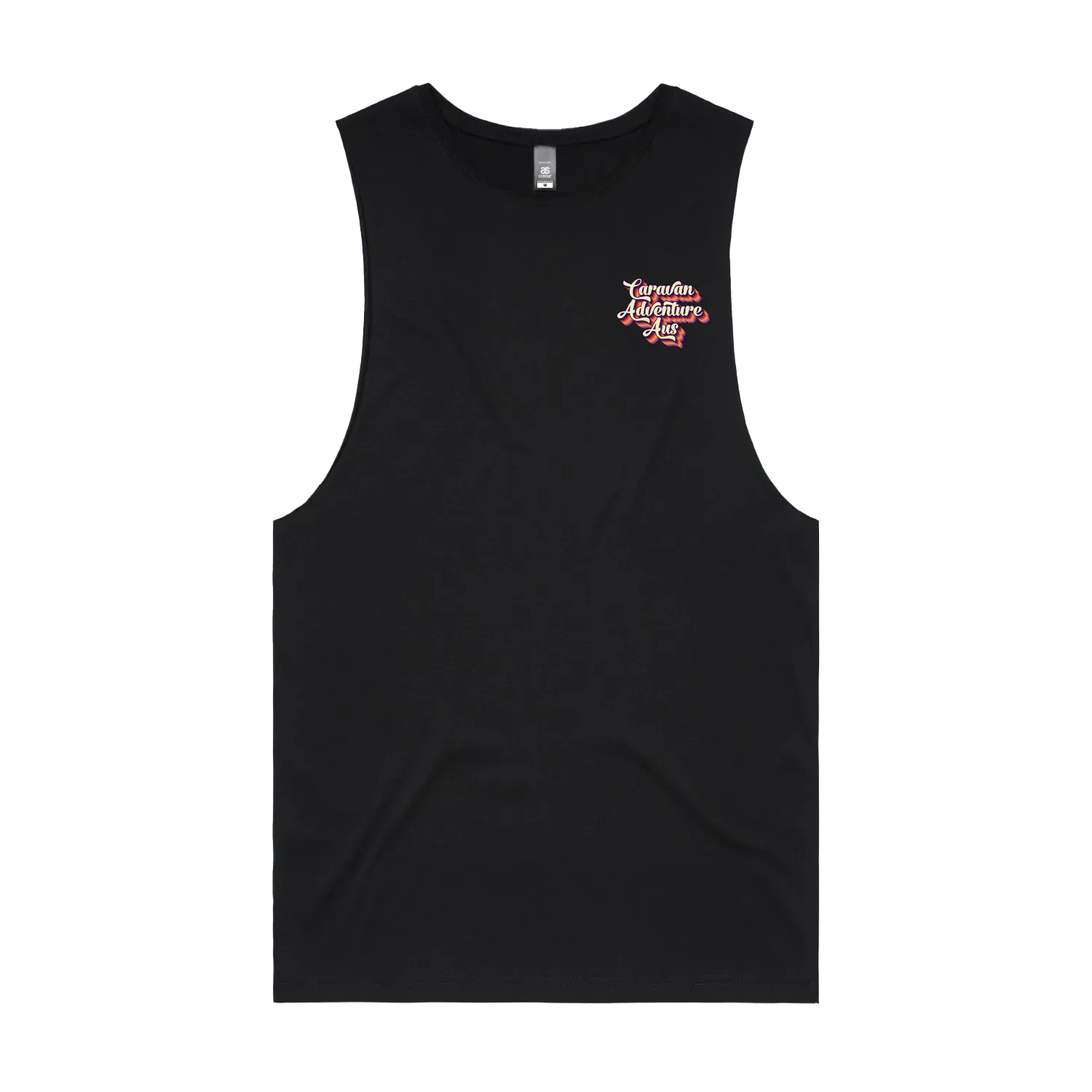 Black front flat lay