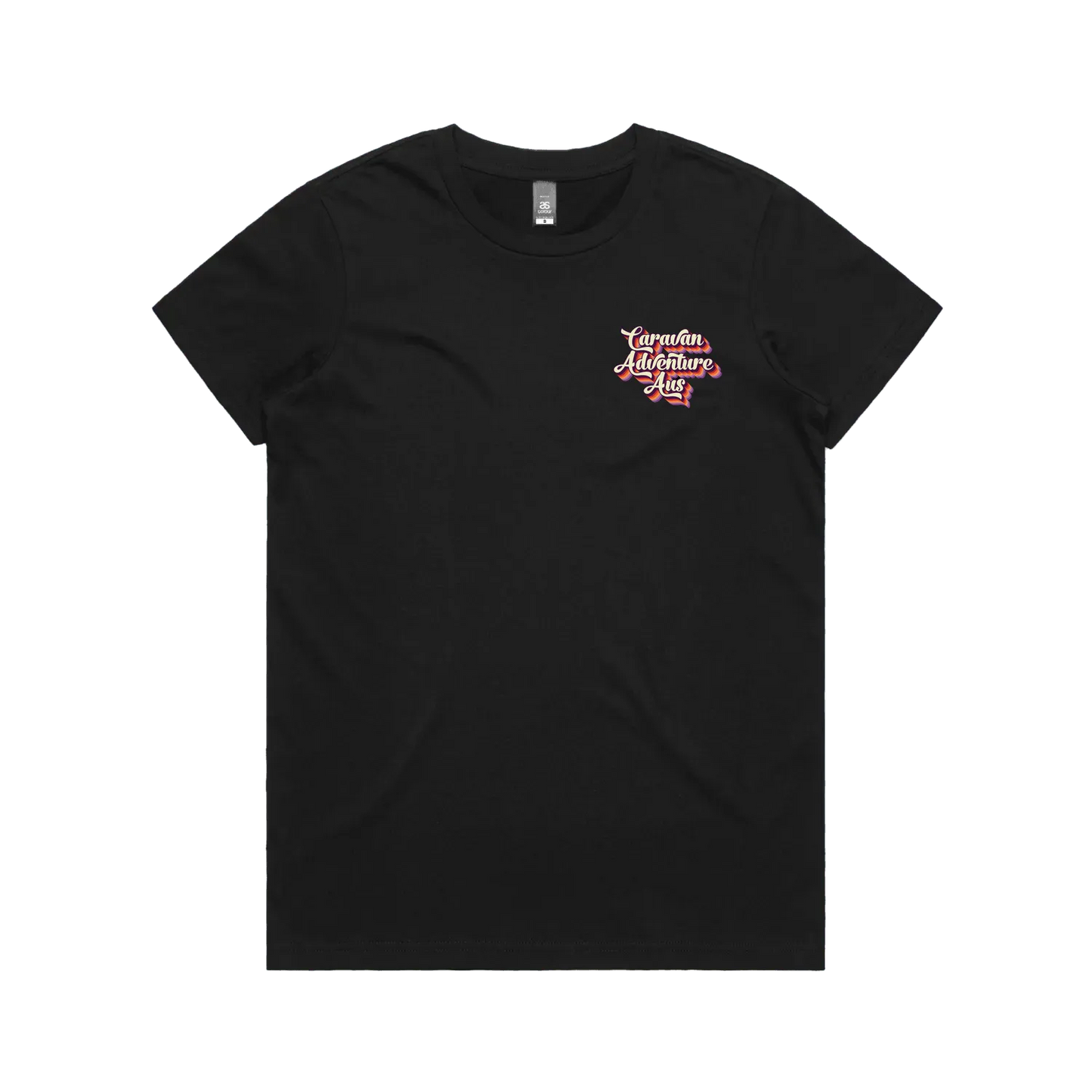 Black front flat lay