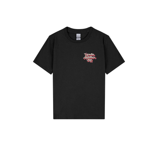 Black front flat lay